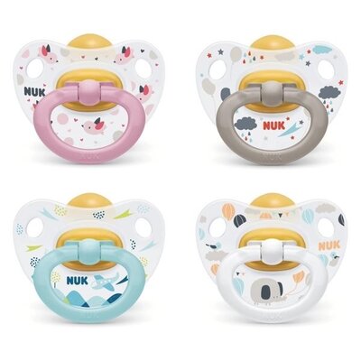Пустышка латексная NUK Happy Kids успокаивающая для сна размер 2 от 6 до 18 месяцев, 1 шт