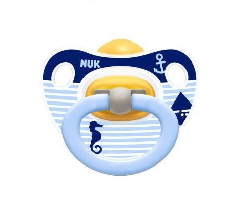 Пустышка латексная NUK Happy Kids успокаивающая для сна размер 2 от 6 до 18 месяцев, 1 шт