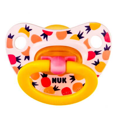 Пустышка латексная NUK Happy Kids успокаивающая для сна размер 2 от 6 до 18 месяцев, 1 шт
