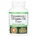 Комплекс масла перечной мяты и орегано Natural Factors Peppermint + Oregano Oil Complex, 60 кишечнорастворимых таблеток