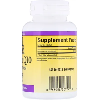 Коензим Q10 Natural Factors Coenzyme Q10 200 мг, 60 капсул
