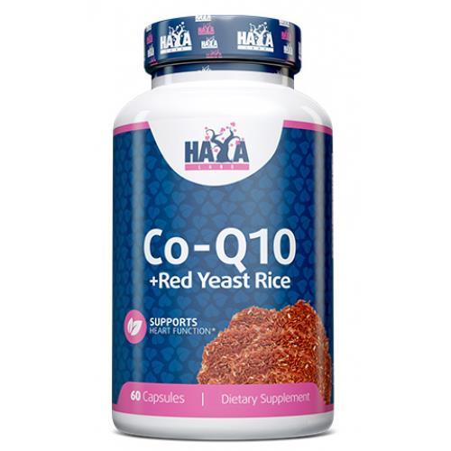 Коэнзим Q10 и Красный дрожжевой рис Haya Labs Co-Q10 60 мг & Red Yeast Rice 500 мг, 60 капсул