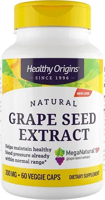 Екстракт виноградних кісточок Healthy Origins MegaNatural BP-Grape Seed Extract 300 мг, 60 рослинних капсул