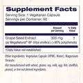 Екстракт виноградних кісточок Healthy Origins MegaNatural BP-Grape Seed Extract 300 мг, 60 рослинних капсул