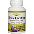 Екстракт кінського каштана і виноградних кісточок Natural Factors HerbalFactors Horse Chestnut with Grape Seed 350 мг, 60 капсул