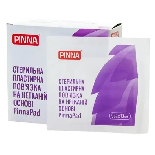 Пов'язка пластирна PinnaPad 9 см х 10 см на нетканій основі стерильна, 1 штука