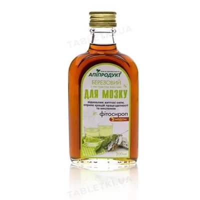 Апіпродукт Фітосироп "Березовий. Для мозку", 200 мл