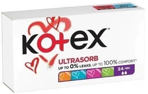 Тампони гігієнічні Kotex Mini, 16+8 шт
