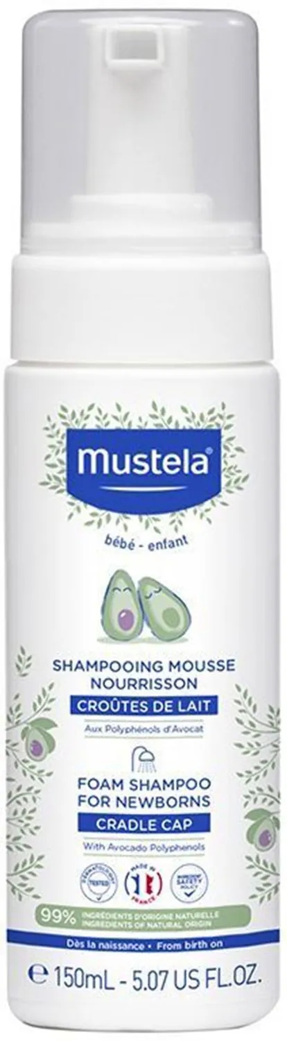 Пінка-шампунь Mustela Bebe для новонароджених, 150 мл