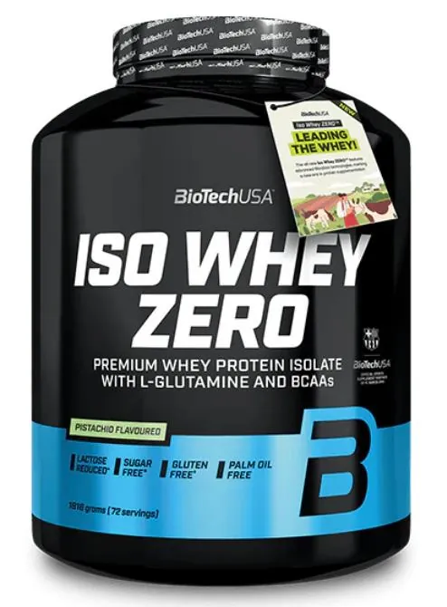 Протеїн сироватковий ізолят Biotech Iso Whey Zero фісташка, 1,816 кг