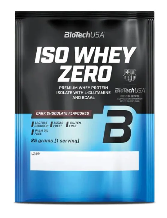 Протеїн сироватковий ізолят Biotech Iso Whey Zero чорний шоколад, 25 г