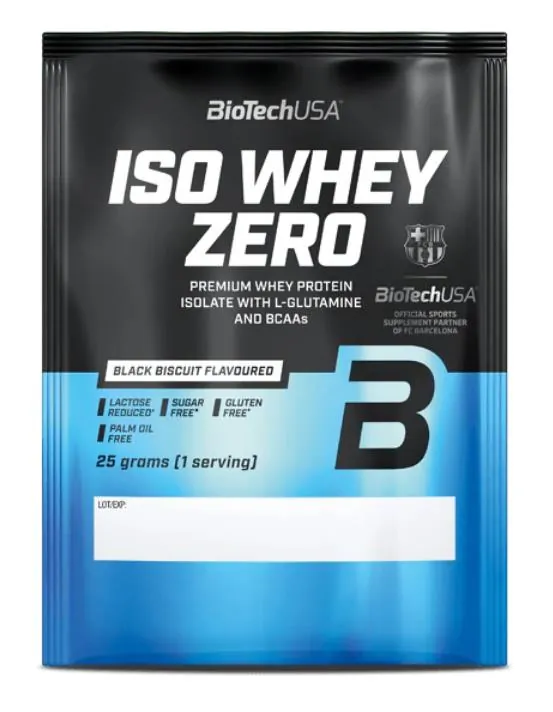 Протеїн сироватковий ізолят Biotech Iso Whey Zero чорний бісквіт, 25 г