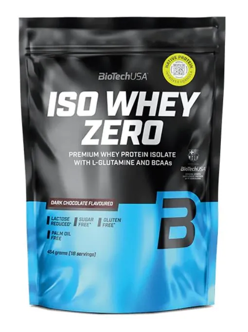 Протеїн сироватковий ізолят Biotech Iso Whey Zero чорний шоколад, 454 г