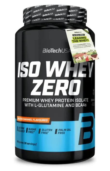 Протеїн сироватковий ізолят Biotech Iso Whey Zero солона карамель, 908 г