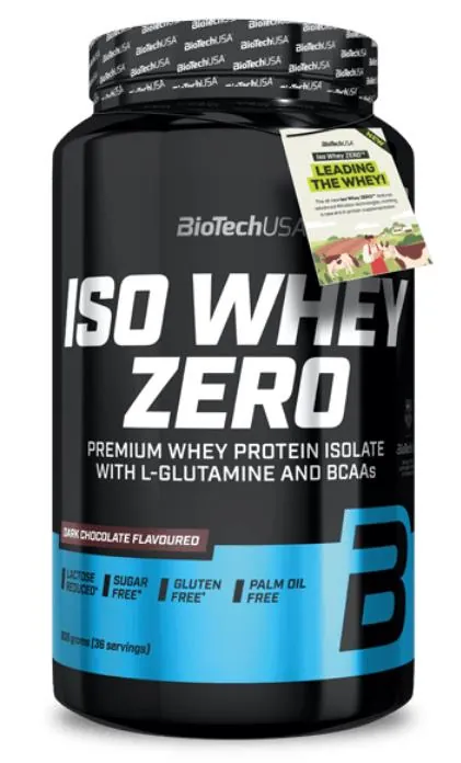 Протеїн сироватковий ізолят Biotech Iso Whey Zero чорний шоколад, 908 г