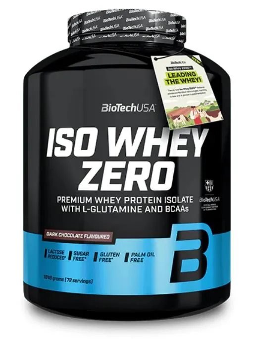 Протеїн сироватковий ізолят Biotech Iso Whey Zero чорний шоколад, 1,816 кг
