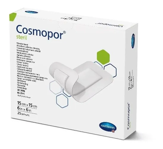 Пов'язка пластирна Cosmopor steril для закриття ран 15 см х 15 см стерильна, 1 штука