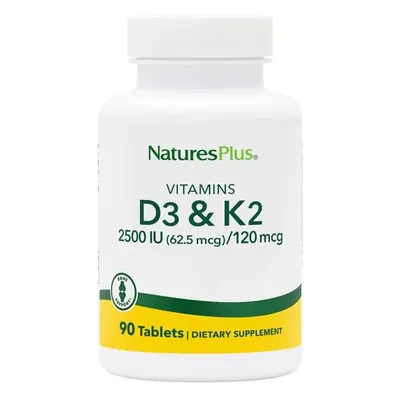 Вітамінний комплекс Nature's Plus Вітамін Д3 2500 МО і К2 120 мкг, 90 таблеток