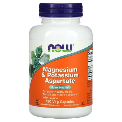 Магний и калий аспартат NOW Magnesium & Potassium Aspartate капсулы №120