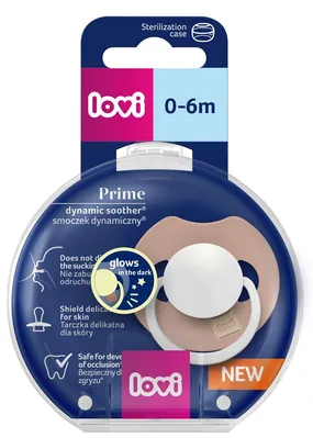 Пустушка силіконова динамічна Lovi Prime 34/436 Blush Glow, 0-6 міс, 1 шт