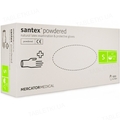 Перчатки смотровые Santex латексные с пудрой нестерильные, размер S, пара