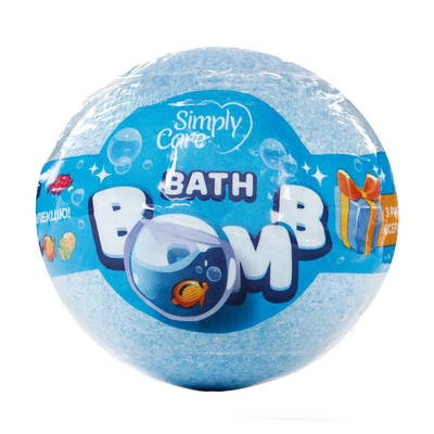 Бомбочка для ванн Simply Care блакитна, 100 г