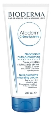 Крем Bioderma Atoderm очищуючий, для сухої шкіри обличчя та тіла, 200 мл