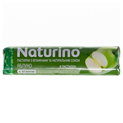 Пастилки витаминные Naturino яблоко по 33.5 г в оберт.
