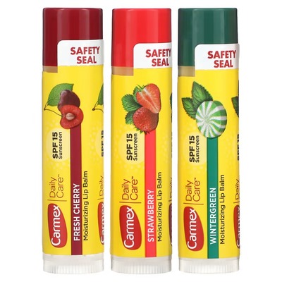 Бальзам для губ Carmex SPF15 3в1 ассорти, 3 шт х 4,25 г стик