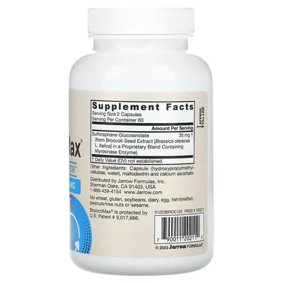 БроккоМакс Jarrow Formulas BroccoMax, 120 капсул
