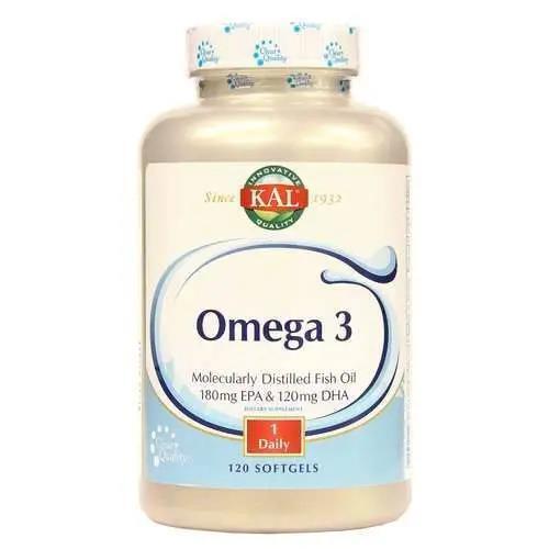 Омега-3 KAL Omega 3 1000 мг, 120 капсул