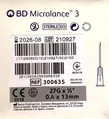 Голка ін'єкційна BD Microlance 3 з втулкою-павільйоном 27G (0,4 x 13 мм), 1 штука